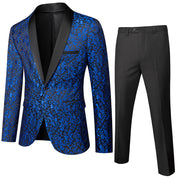 Men's 2 Piece Paisley Tuxedos with Shawn Lapel