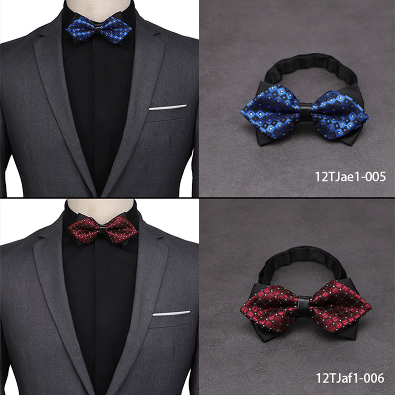 Men's Classic Pre-tied Bow Ties Formal Printed  Bowtie