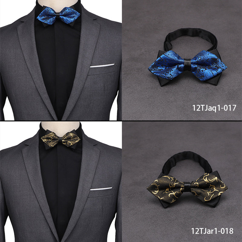 Men's Classic Pre-tied Bow Ties Formal Printed  Bowtie