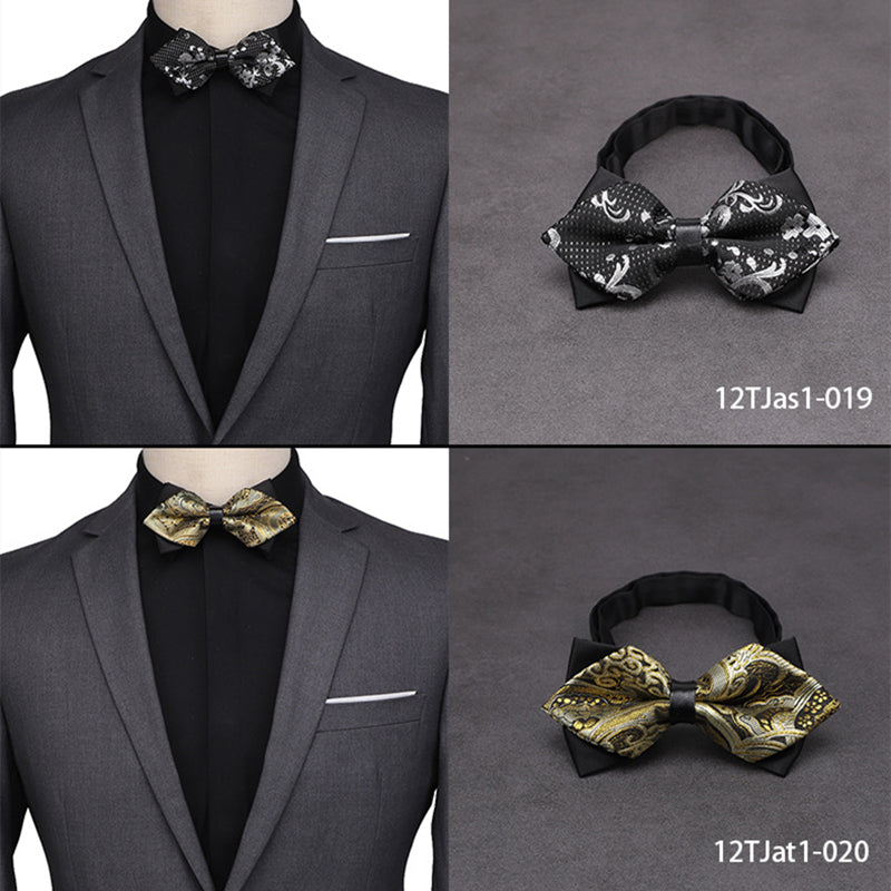Men's Classic Pre-tied Bow Ties Formal Printed  Bowtie