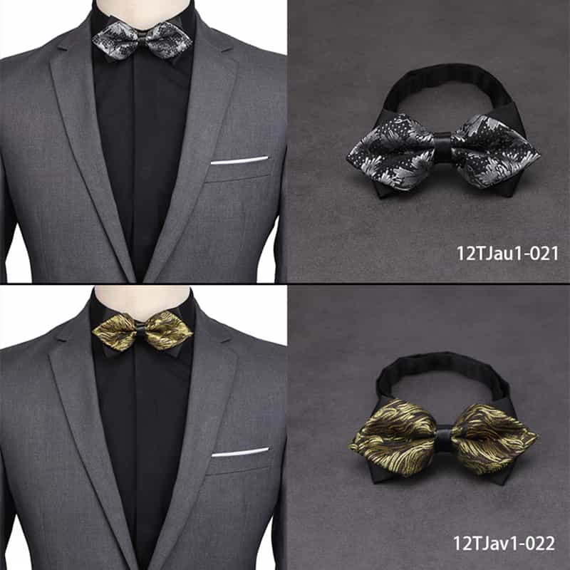2 Piece Pre-tied Bow Ties Printed Adjustable Bowtie
