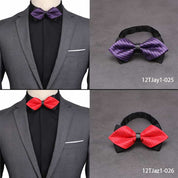 2 Piece Pre-tied Bow Ties Printed Adjustable Bowtie