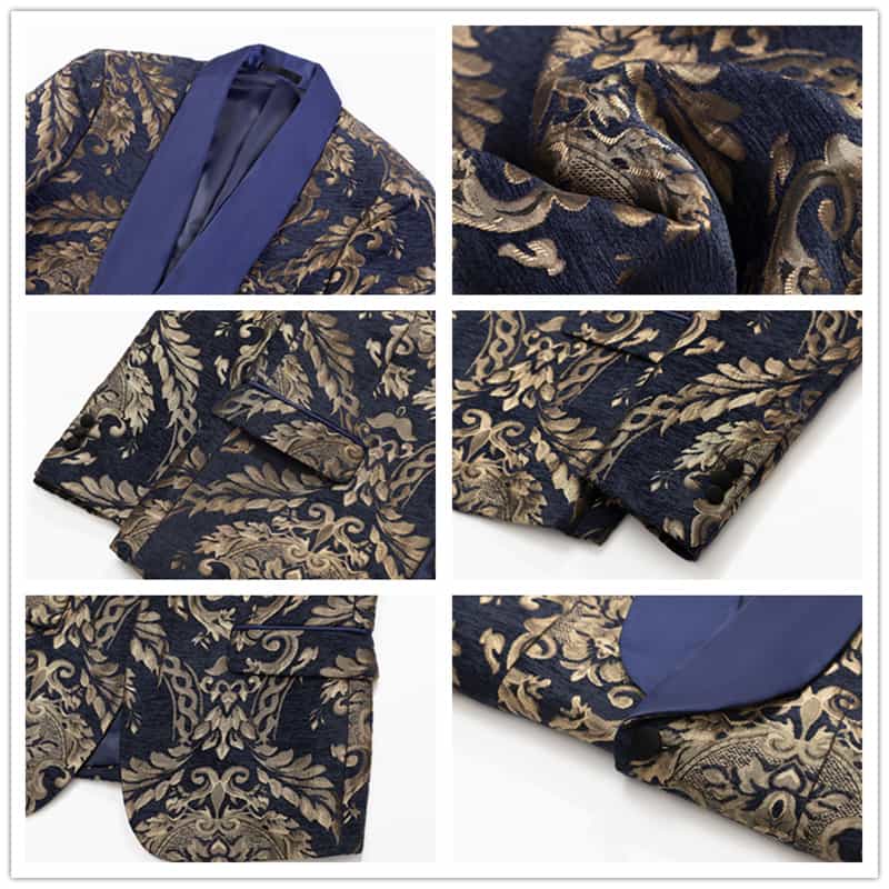Men's 2 Piece Printed Suit Jacket