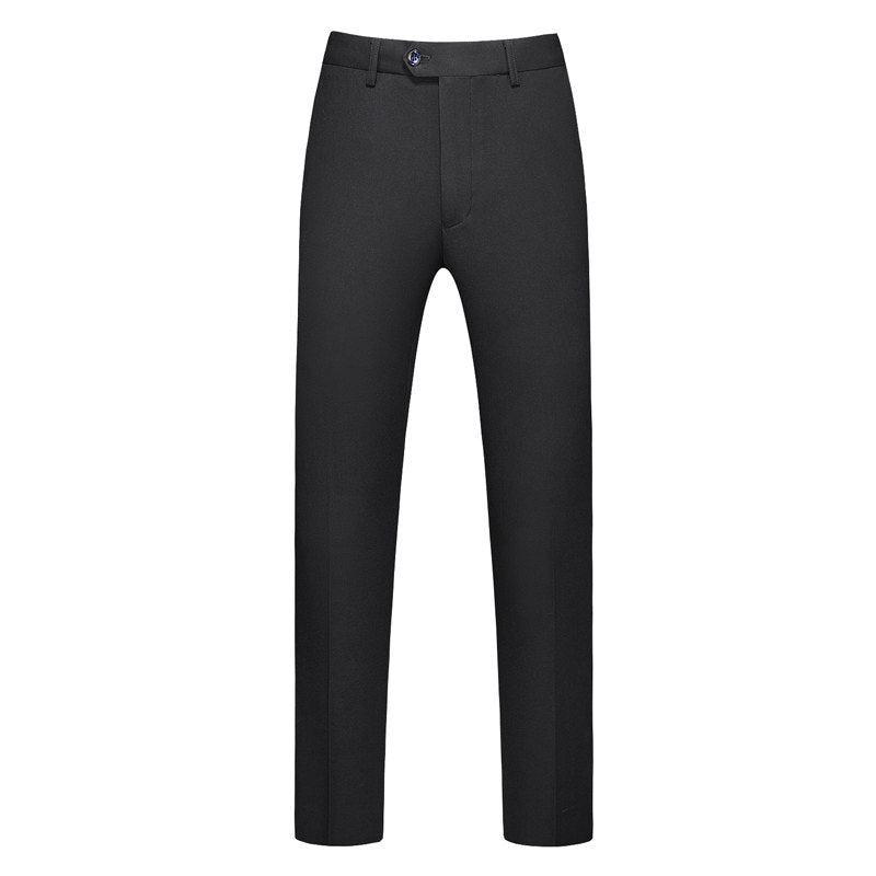 Men's 3 Piece Solid Suit in White & Black