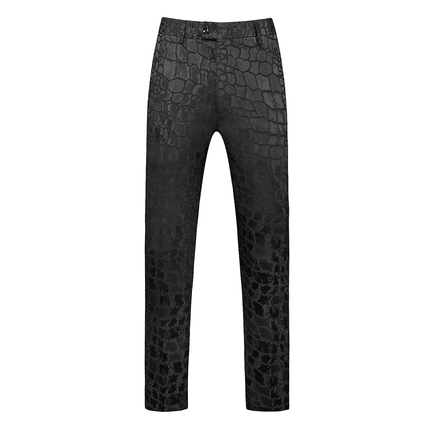 2 Piece Jacquard Skinny Suit in Black