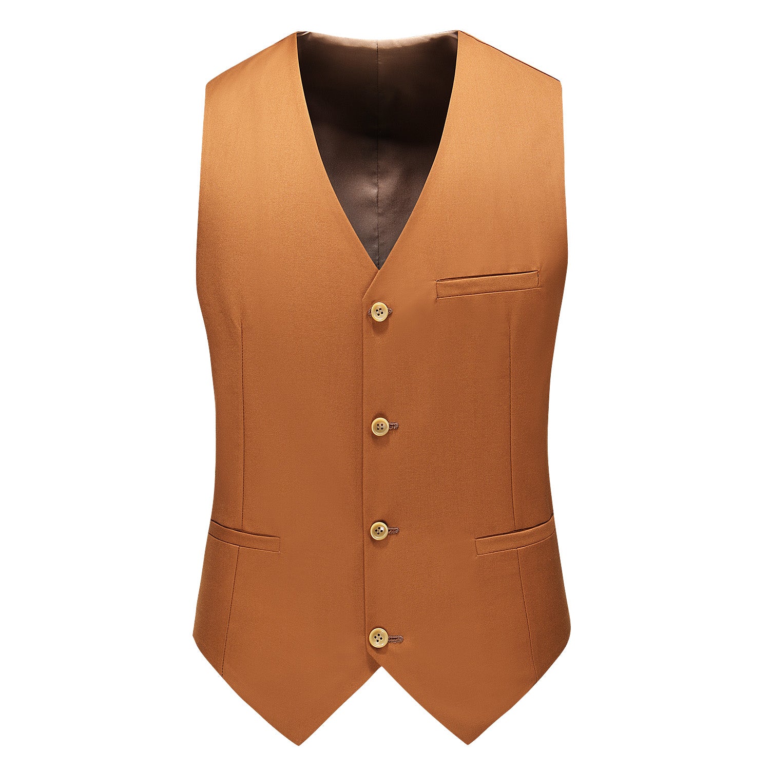 Men's Single Breasted Stylish Plain Vest Slim Fit Solid Waistcoat For Prom Groomsman Wedding Party