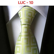 Men's Classic Polyester Tie Checked Jacquard Necktie