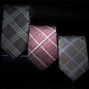 Men's 8 Pieces Plaid Ties Set