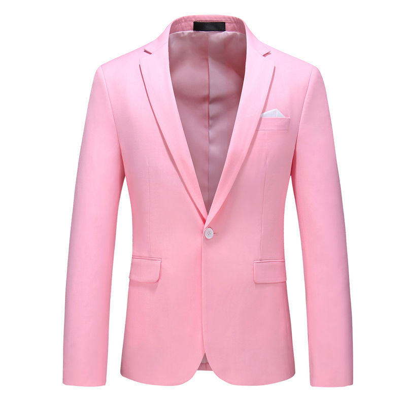 Mens Slim Fit Blazer Jacket One Button Sports Coat Colorful Jacket