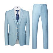 Men 3 Piece Suit Solid 8 Colors 2 Button Closure