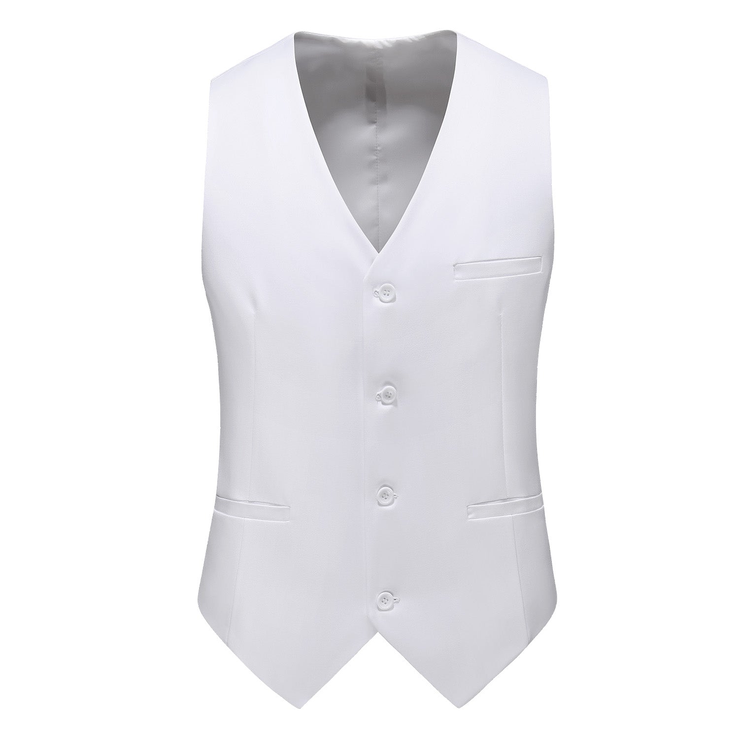 Men's Single Breasted Stylish Plain Vest Slim Fit Solid Waistcoat For Prom Groomsman Wedding Party