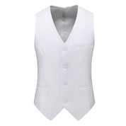 Men's Single Breasted Stylish Plain Vest Slim Fit Solid Waistcoat For Prom Groomsman Wedding Party