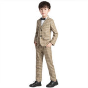 Boys Suit 5 Piece Student Host Wedding Dress Performance Clothes