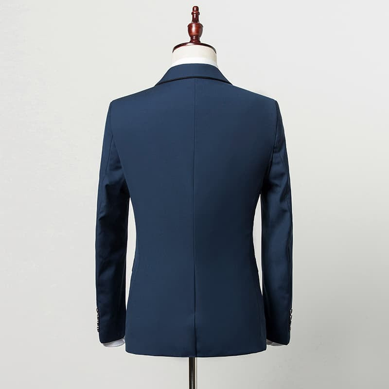 Men's 2 Piece Solid Suits in Grey Blue Red Black