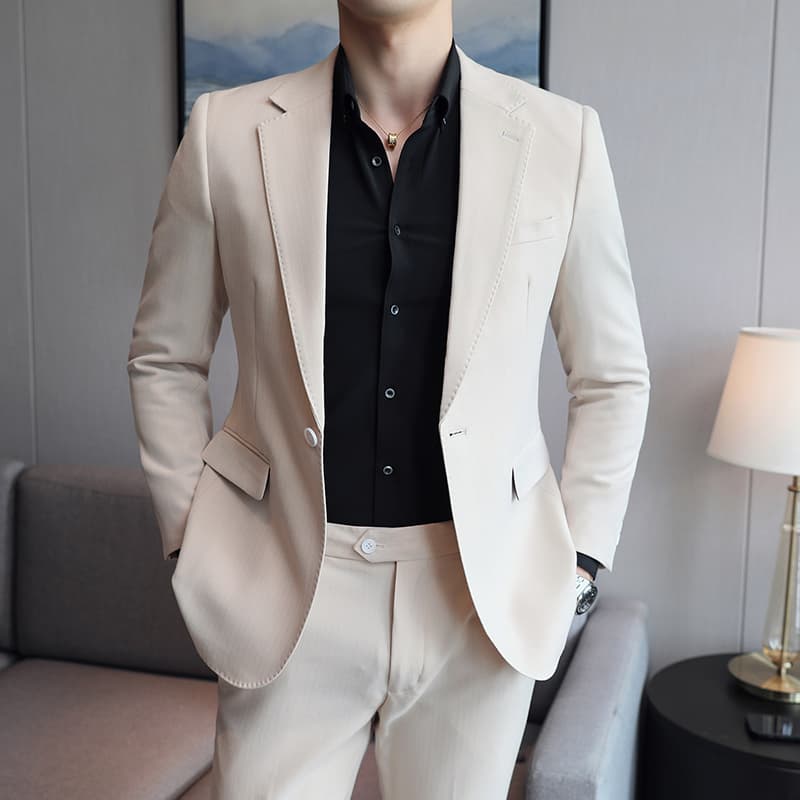 Mens  Blazer Sports Coat One Button in Grey Apricot Black