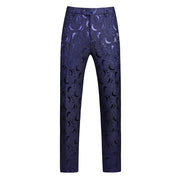 Printed Flat Front Pants in Black White