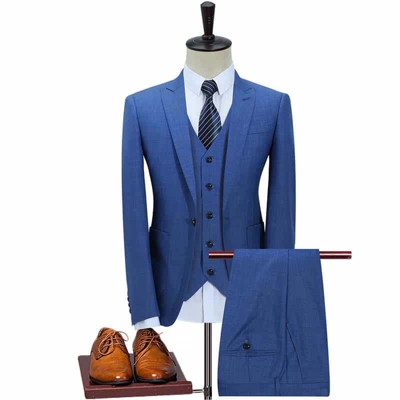 Mens 3 Pieces Suits Single Breasted in 3 Colors