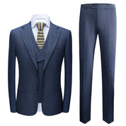 Mens 3 Piece Suit Slim Fit Tuxedos For Wedding Prom Groomsmen Party Grey Blazer Pants Vest