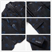 Men's Printed Blazer in 3 Colors One Button