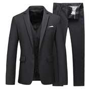 Men's 3 Piece Suit One Button Closure with White Blue Grey Yellow Orange 10 Solid Colors