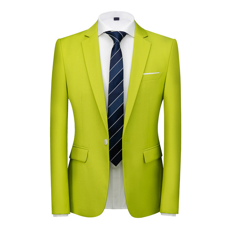 Men Blazer with One Button Closure in Solid 8 Colors