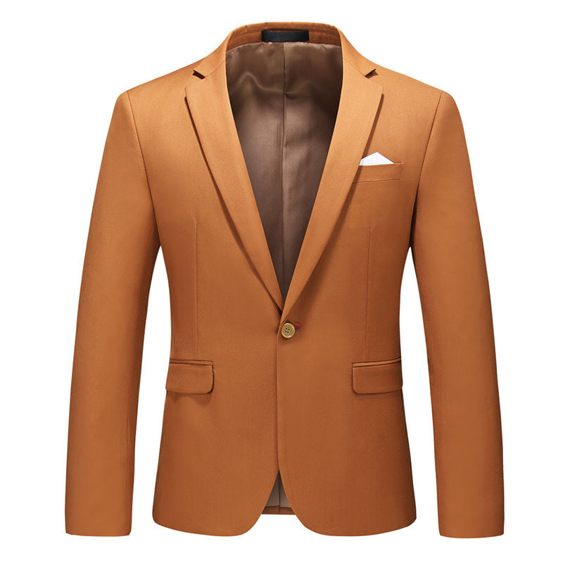 Mens Slim Fit Blazer Jacket One Button Sports Coat Colorful Jacket