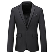 Men's Blazer Coat in Solid 8 Colors with One Button Closure