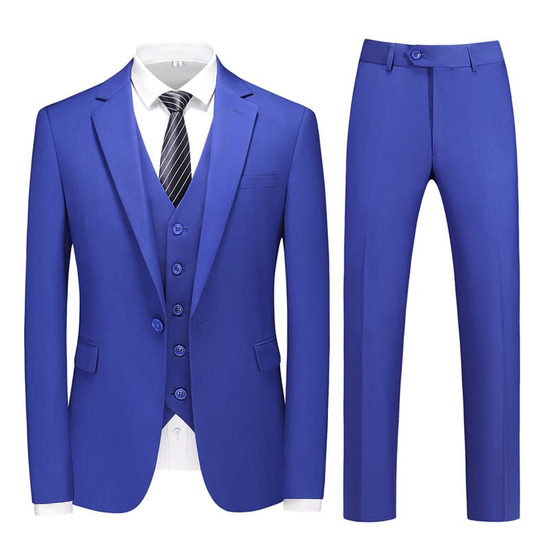 Men's 3 Piece Slim Fit Solid Suit in 5 colors