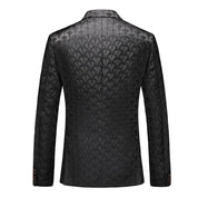 Men‘s Blazer Slim Fit Suit Jacket Casual Printed Sport Coat