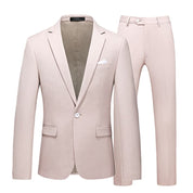Mens 2 Piece Suit Skinny Beige Tuxedos For Wedding Meeting Graduation