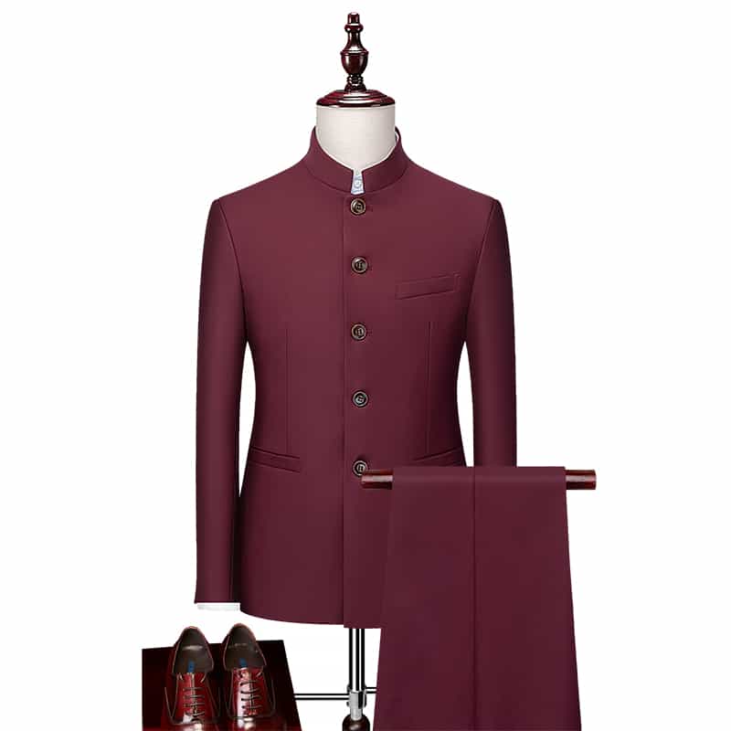 Men's 2 Piece Suit Tang Costume in 5 Colors