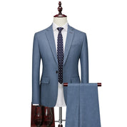 Men's 2 Piece Solid Suit One Button in Grey