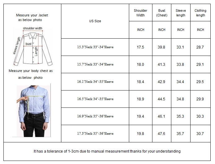 Men's Dress Shirt Wrinkle-Resistant Solid Slim Fit Long-Sleeve Formal For Prom Wedding Business