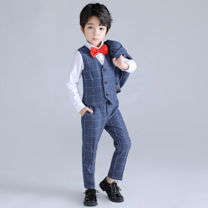 Boys Suit Slim Fit 5 Piece Children's Dress