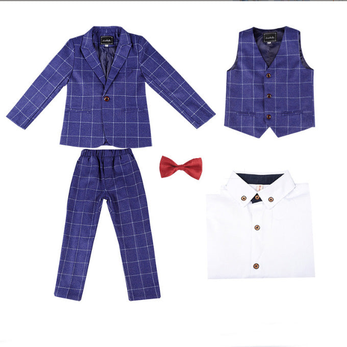 Boys Suit Slim Fit 5 Piece Children's Dress