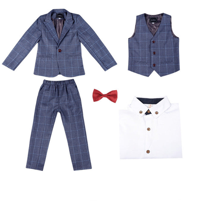 Boys Suit Slim Fit 5 Piece Children's Dress