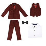 Boys Suit Slim Fit 5 Piece Children's Dress