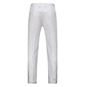 Printed Flat Front Pants in Black White