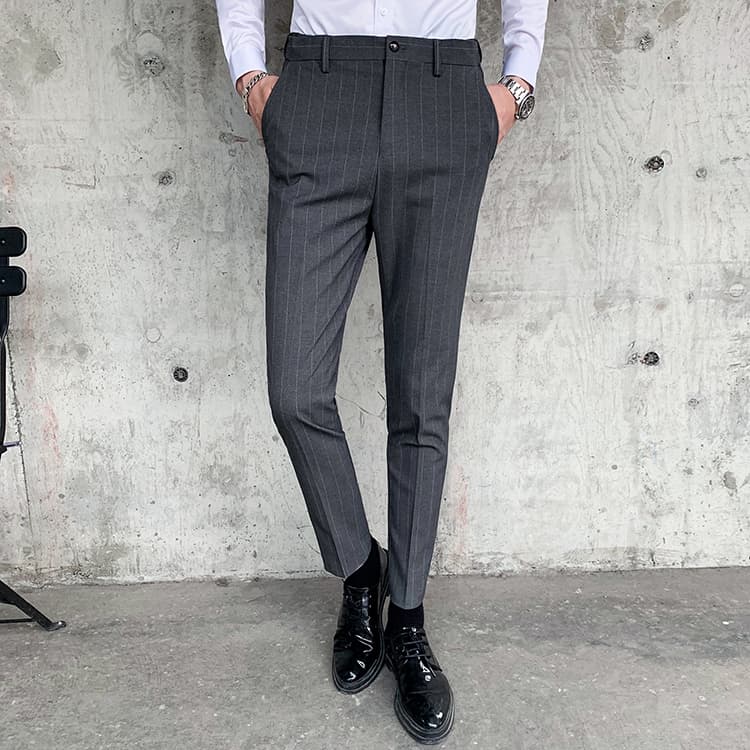 Men's 3 Piece Pinstripe Tuxedo for Wedding Prom Business