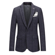 Men's Plaid Blazer One Button