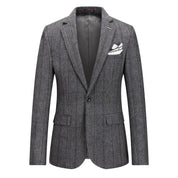 Men's Plaid Blazer One Button