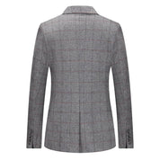 Men's Plaid Blazer One Button