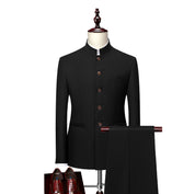 Men's 2 Piece Stand Collar Tang Suit in 6 Colors