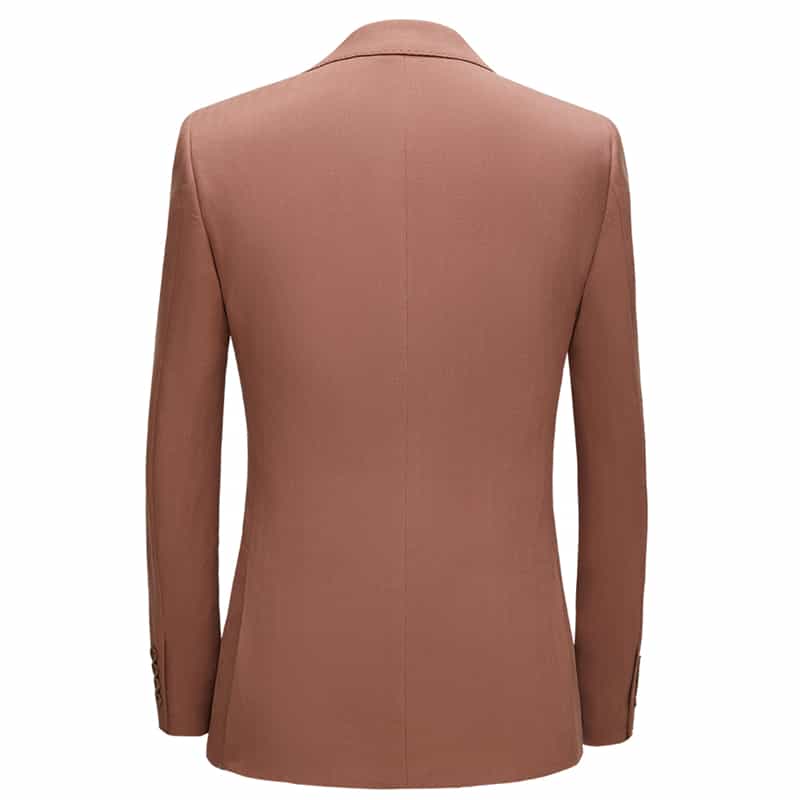 Mens 3 Piece Suit Slim Fit Tuxedos For Wedding Prom Groomsmen Party Brown Dress Blazer Trousers