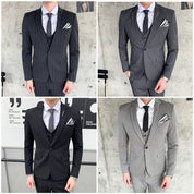 Men's 3 Piece Pinstripe Tuxedo for Wedding Prom Business