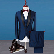 Mens 3 Piece Wedding Tuxedo in 3 Colors
