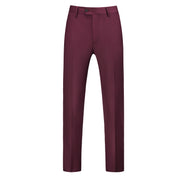 Men's Slim Fit Plain Flat Front Pants Fashion 7 Solid Color Trousers