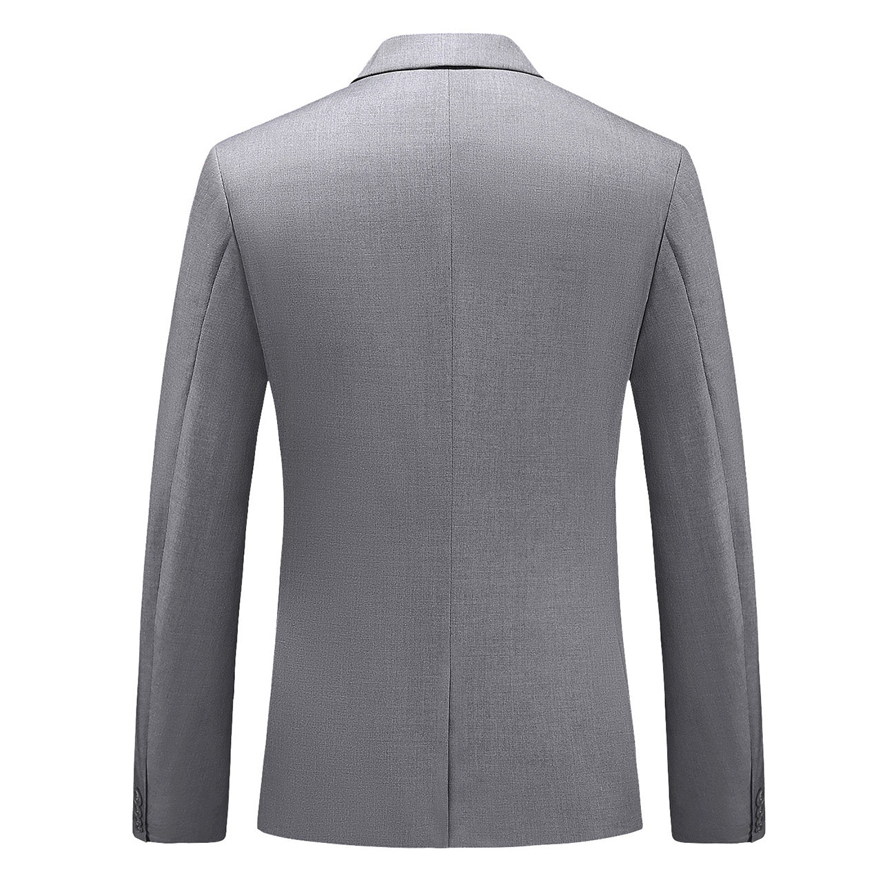 Men 2 Piece Suit Pink & Yellow & Grey Plain Colors One Button Closure