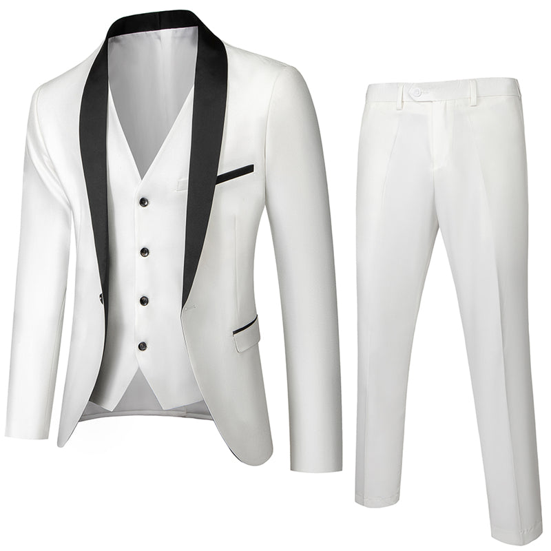 3 Piece Solid Wedding Tuxedo