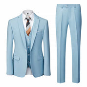 Men' 3 Piece Suit Slim One Button Tuxedo in 5 Colors